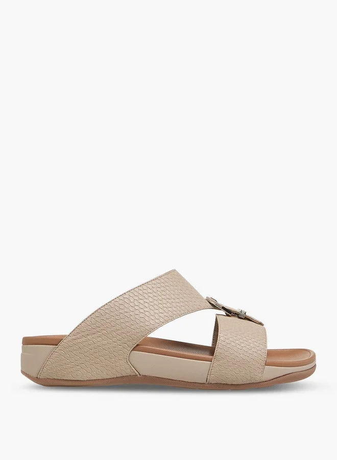 لو كونفورت Mens Buckle Accent Comfort Sandals